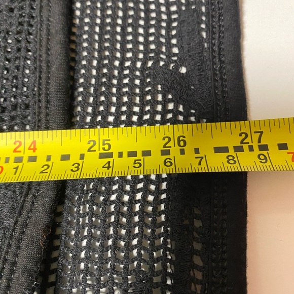 Banana Republic Womens Embroidered Floral Mesh Shirt Swim Coverup LARGE Black - Picture 5 of 5